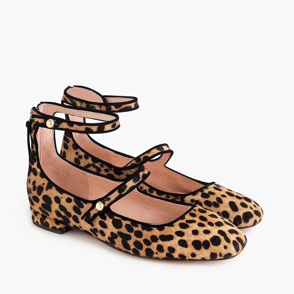 J. Crew Shoes - J Crew Poppy Calf Hair Leopard Ballet Flat